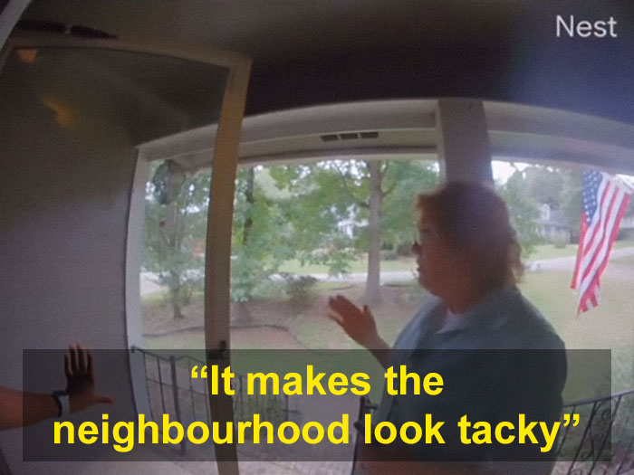 Joyless Karen Is Triggered By A Tigger Flag That Her Neighbor Has, Goes Viral On TikTok