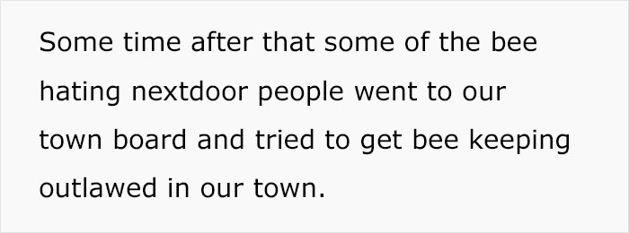 Neighbors Stand Up Against Beekeeper After They Refuse To Give Up Their Hobby For A Neighbor's Allergic Kid's Sake Neighbors Stand Up Against Beekeeper After They Refuse To Give Up Their Hobby For A Neighbor's Allergic Kid's Sake