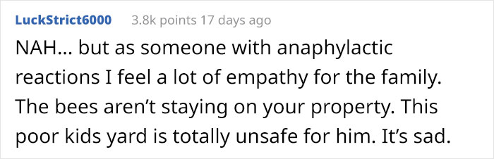 Neighbors Stand Up Against Beekeeper After They Refuse To Give Up Their Hobby For A Neighbor's Allergic Kid's Sake