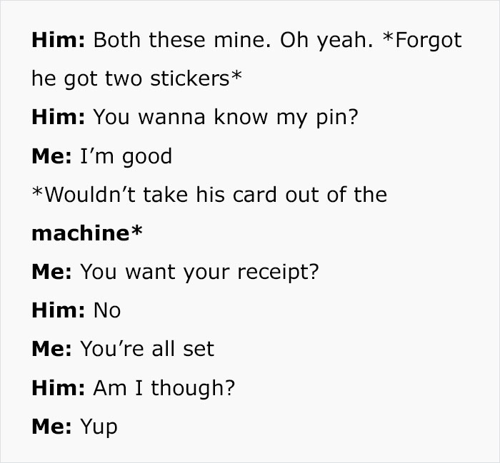 Young Woman Films Her Customer's Cringy Attempts To Hit On Her At Work Despite Her Not Being Interested, Goes Viral Young Woman Films Her Customer's Cringy Attempts To Hit On Her At Work Despite Her Not Being Interested, Goes Viral