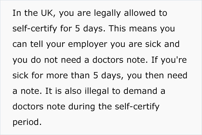 Doctor Writes "The Most Passive-Aggressive Note" To Sign Off An Employee For 2 Weeks Instead Of 2 Days After Her Jerk Manager Illegally Threatens To Fire Her Doctor Writes "The Most Passive-Aggressive Note" To Sign Off An Employee For 2 Weeks Instead Of 2 Days After Her Jerk Manager Illegally Threatens To Fire Her