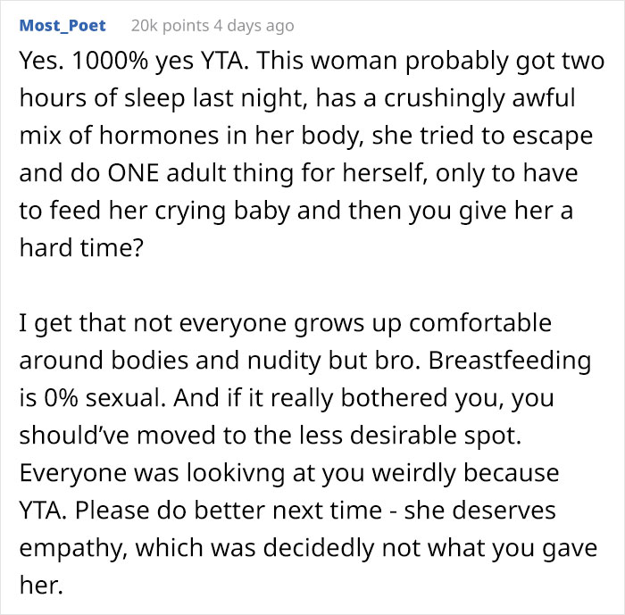 Man Asks If He Was Wrong To Ask A Mom Who Started Breastfeeding Her Baby To Sit At Another Table Man Asks If He Was Wrong To Ask A Mom Who Started Breastfeeding Her Baby To Sit At Another Table