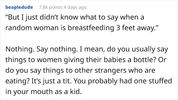 Man Asks If He Was Wrong To Ask A Mom Who Started Breastfeeding Her Baby To Sit At Another Table Man Asks If He Was Wrong To Ask A Mom Who Started Breastfeeding Her Baby To Sit At Another Table