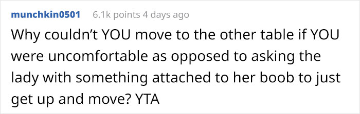 Man Asks If He Was Wrong To Ask A Mom Who Started Breastfeeding Her Baby To Sit At Another Table Man Asks If He Was Wrong To Ask A Mom Who Started Breastfeeding Her Baby To Sit At Another Table