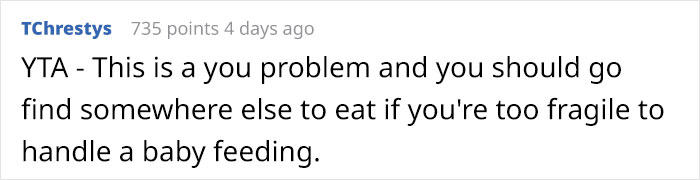 Man Asks If He Was Wrong To Ask A Mom Who Started Breastfeeding Her Baby To Sit At Another Table Man Asks If He Was Wrong To Ask A Mom Who Started Breastfeeding Her Baby To Sit At Another Table