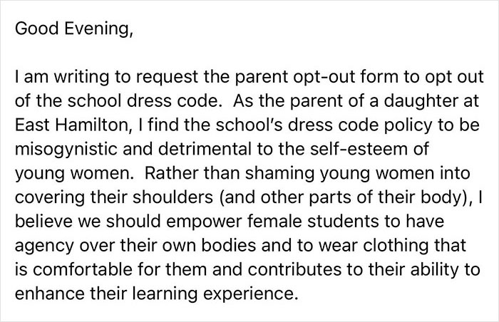 Mom Calls Out School For Making Her Daughter Adhere To Misogynistic Dress Codes While They Made Masks 'Optional' Mom Calls Out School For Making Her Daughter Adhere To Misogynistic Dress Codes While They Made Masks 'Optional'