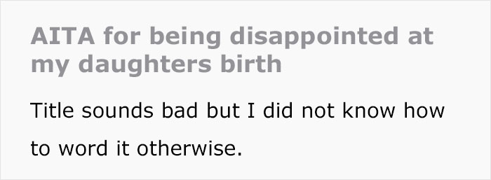 Dad Of 3 Girls Shows A Moment Of Disappointment When His 4th Daughter Is Born - His Mother Calls Him 'Misogynistic'