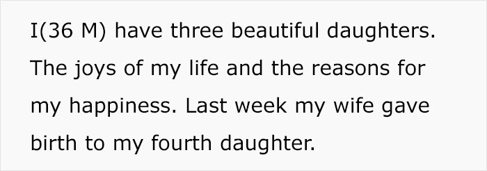 Dad Of 3 Girls Shows A Moment Of Disappointment When His 4th Daughter Is Born - His Mother Calls Him 'Misogynistic'