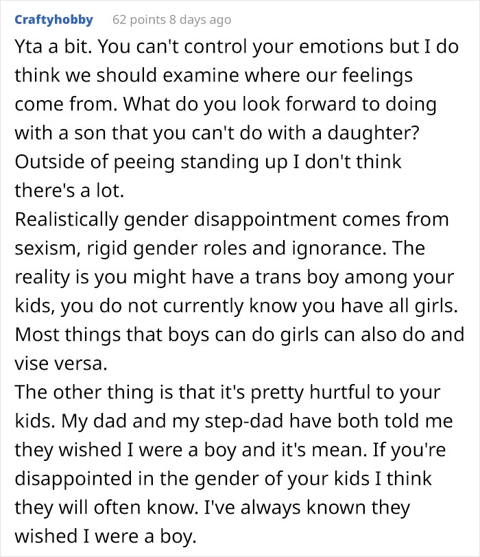 Dad Of 3 Girls Shows A Moment Of Disappointment When His 4th Daughter Is Born - His Mother Calls Him 'Misogynistic'