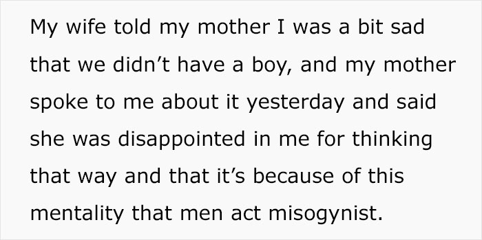 Dad Of 3 Girls Shows A Moment Of Disappointment When His 4th Daughter Is Born - His Mother Calls Him 'Misogynistic'