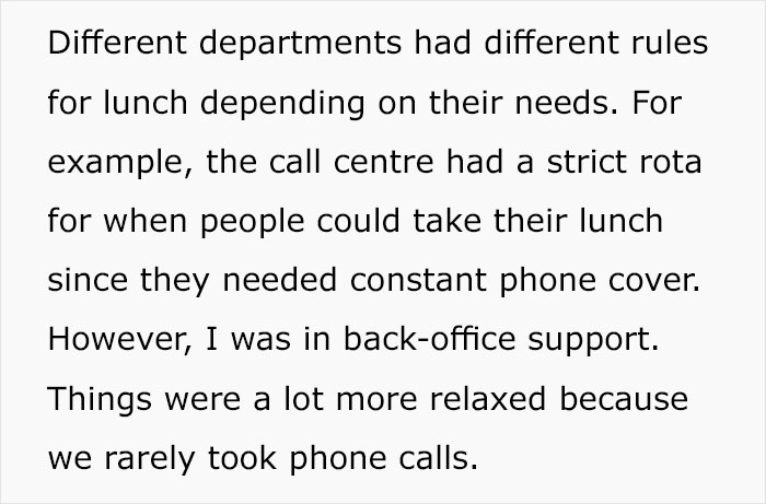 Employee's Lunch Policy Gets Changed Because Of The Office Drama Queen, They Execute Malicious Compliance