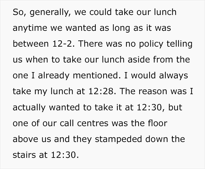 Employee's Lunch Policy Gets Changed Because Of The Office Drama Queen, They Execute Malicious Compliance Employee's Lunch Policy Gets Changed Because Of The Office Drama Queen, They Execute Malicious Compliance