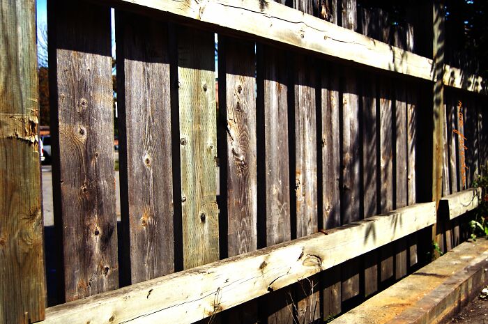 a wooden fence