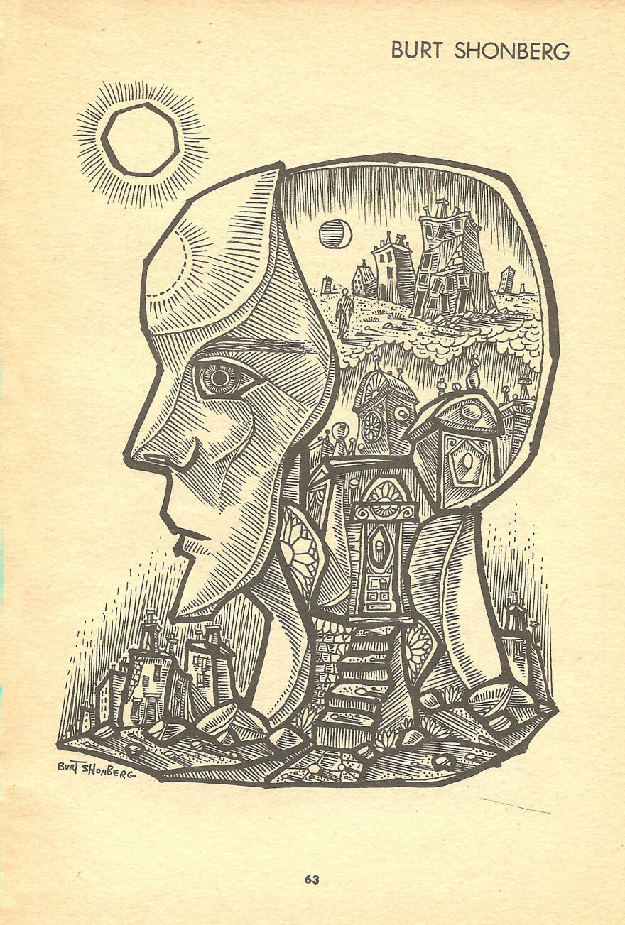 Burt Shonberg Drawing Made For Gamma Magazine Vol 1 No 2 1963