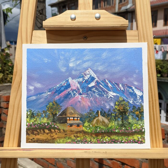 A Typical Nepali Village In The Lap Of Himalayas.