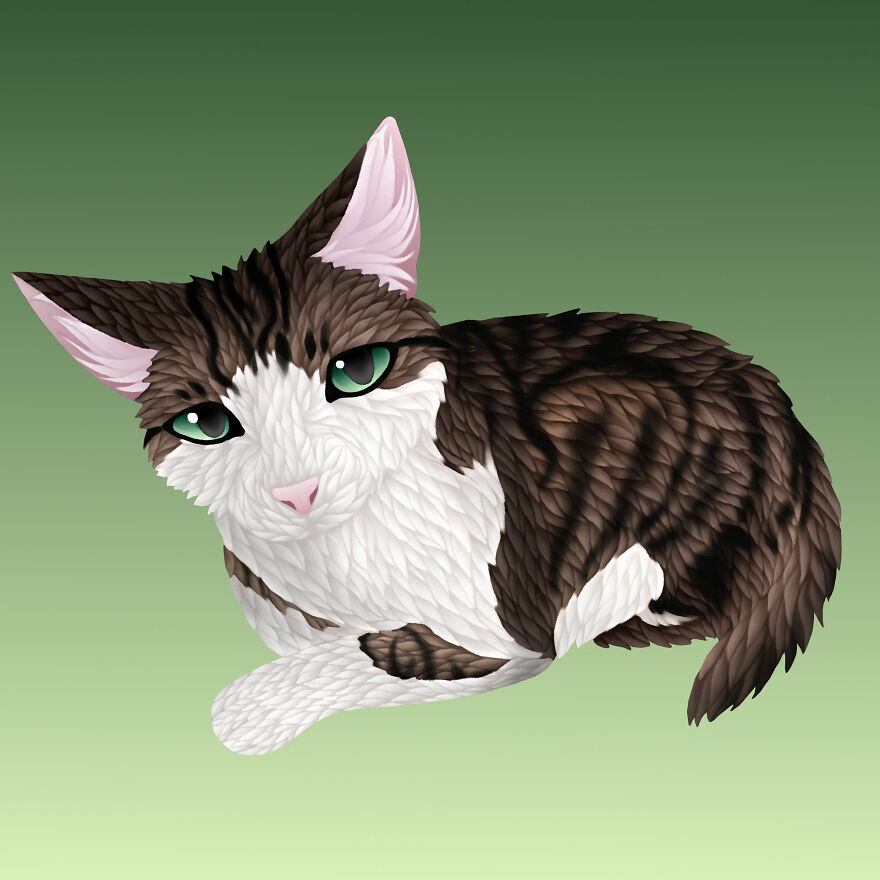 Silver Tabby (A Portrait Of My Own Cat)