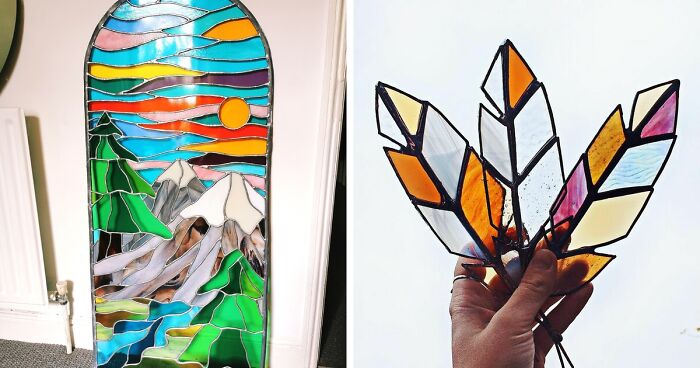 I Worked At A Glass Shop For Two Years And After I Lost My Job During The Pandemic, I Started Making Colorful Art From Stained Glass (43 Pics)