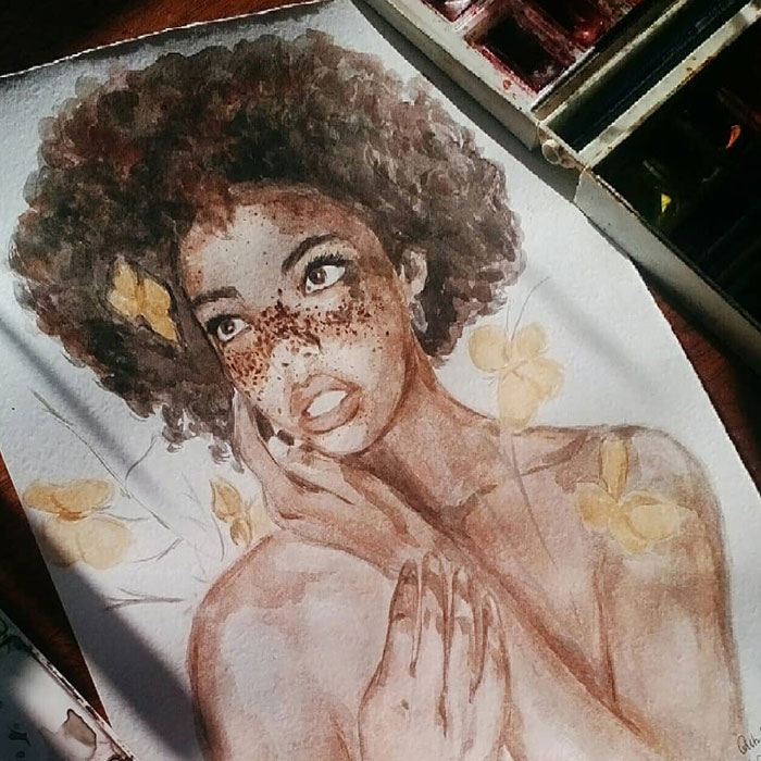 I Draw Portraits Of People Using Pencils And Watercolors, Here Are My Best 70 Works