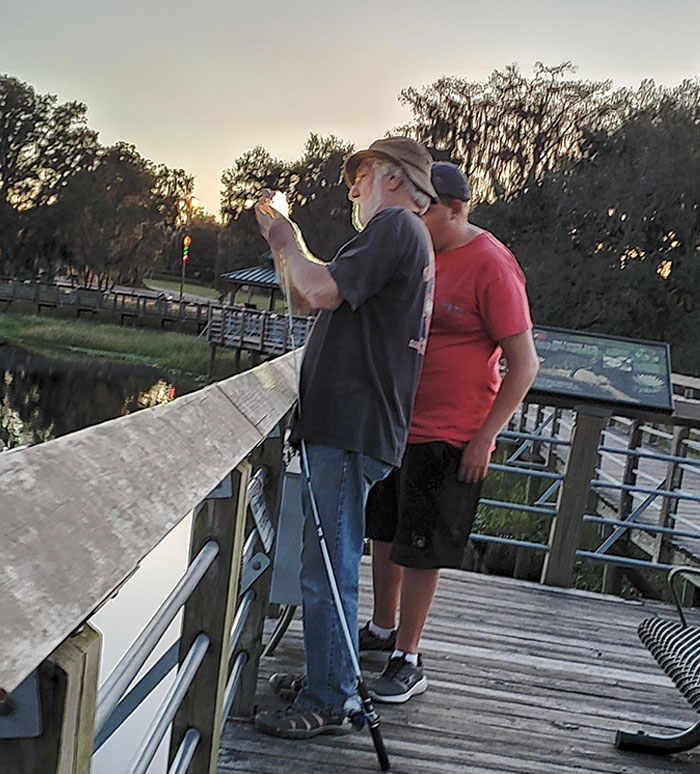 Went Out Fishing With My Grandpa This Evening And There Was This One Kid Who Had Some Sort Of Mental Handicap