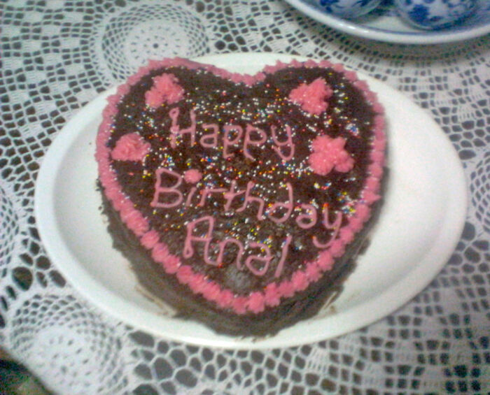 Mom Made Me A Birthday Cake Last Year. Didn't Leave Enough Room To Dot The Exclamation Point