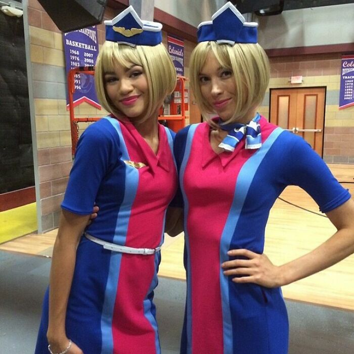 Zendaya And I On Set Of K.C. Undercover