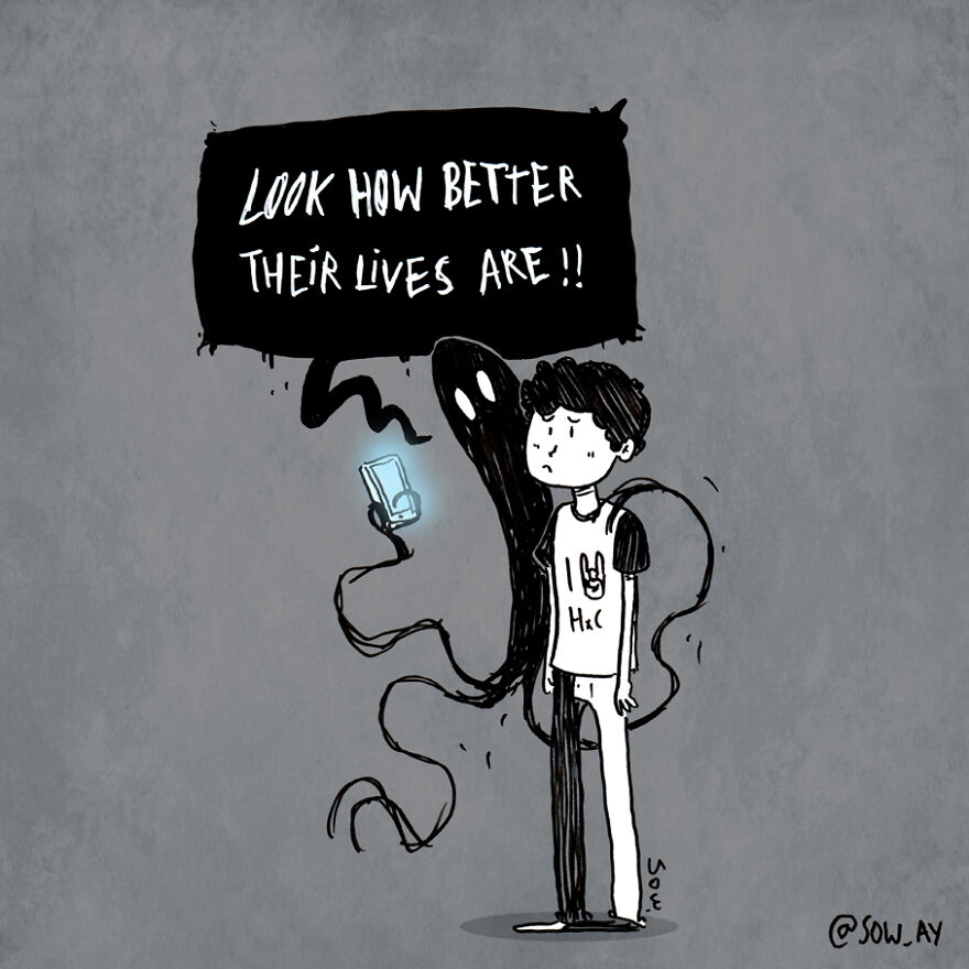 I Illustrate My Darkest Thoughts To Help People Understand What It’s Like To Suffer From Mental Illness (47 Pics)