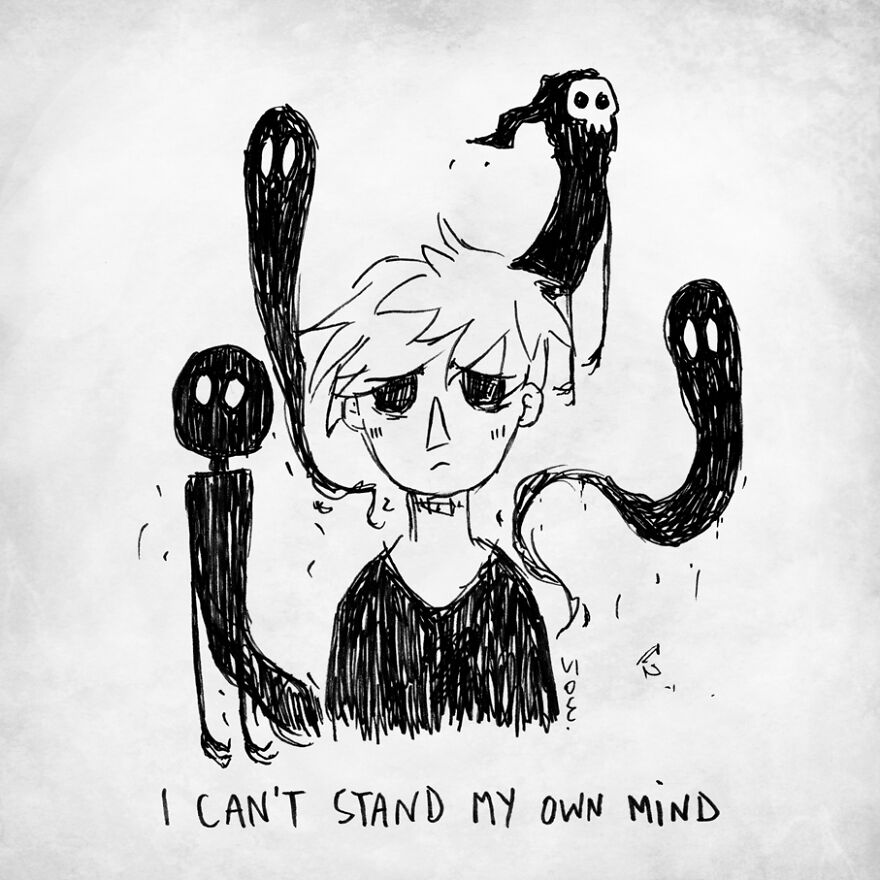 I Illustrate My Darkest Thoughts To Help People Understand What It’s Like To Suffer From Mental Illness (47 Pics)
