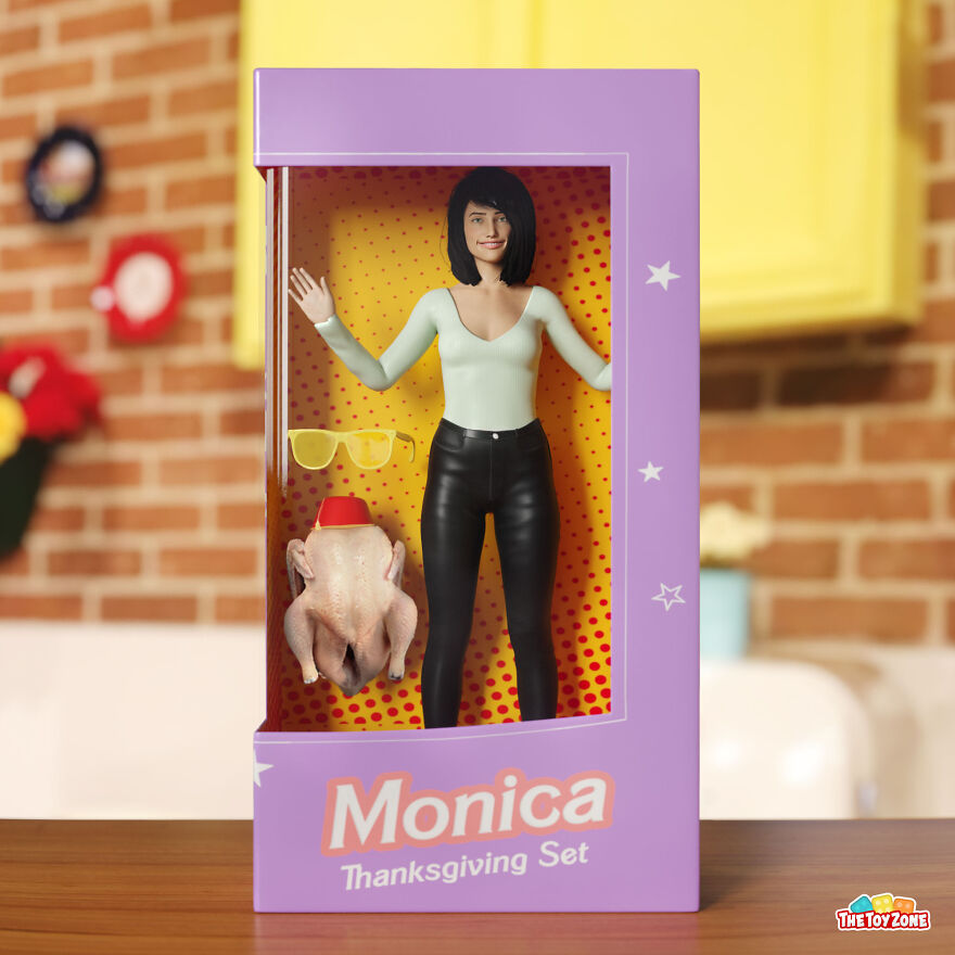 Turkey On Monica’s Head Barbie