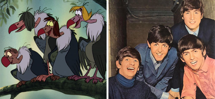 The 4 Vultures In The Jungle Book Were Based On The Beatles