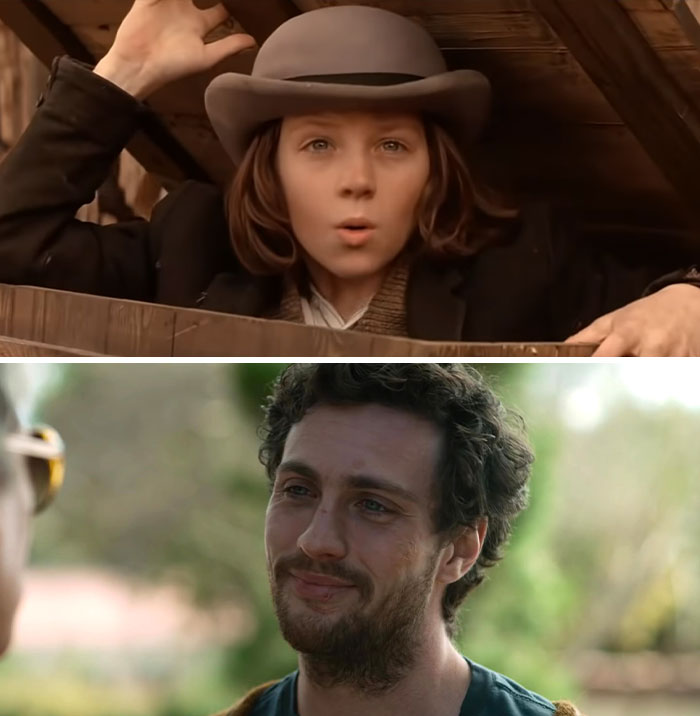 Aaron Taylor-Johnson then and now