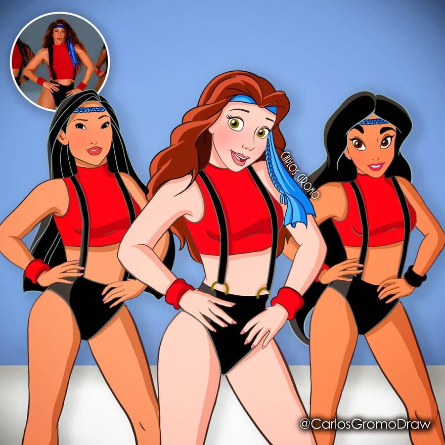Pocahontas, Belle And Jasmine
