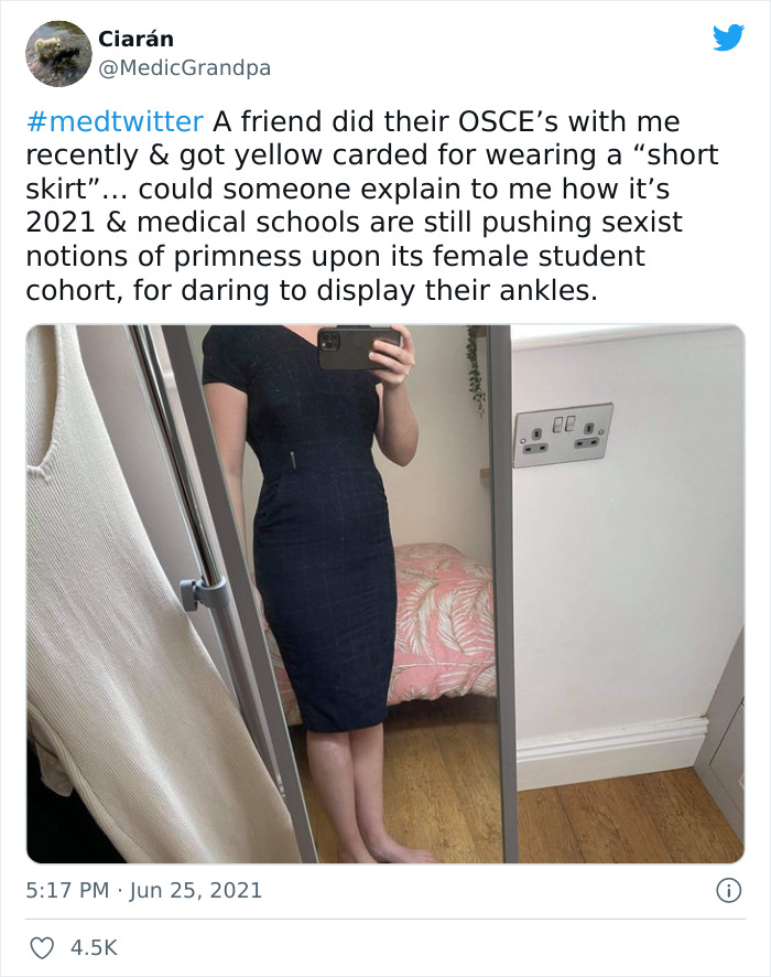 Med Student Was Penalized By Examiners For 'The Most Inappropriate Dress They Had Ever Seen' Med Student Was Penalized By Examiners For 'The Most Inappropriate Dress They Had Ever Seen'