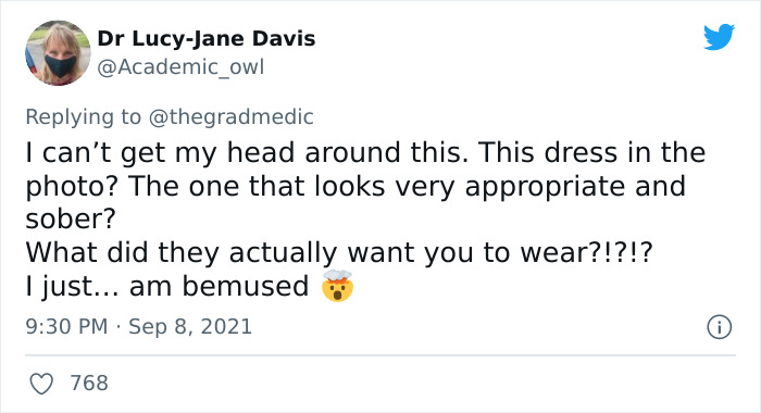 Med Student Was Penalized By Examiners For 'The Most Inappropriate Dress They Had Ever Seen' Med Student Was Penalized By Examiners For 'The Most Inappropriate Dress They Had Ever Seen'