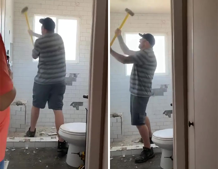 Customer Wouldn't Pay For Renovation So Contractor Destroys It All