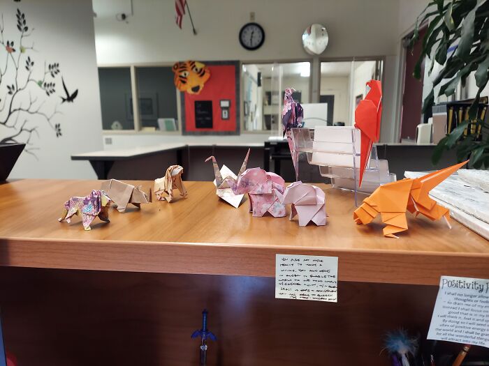 I Made A Zoo For A Coworkers Desk When He Went On Vacation.