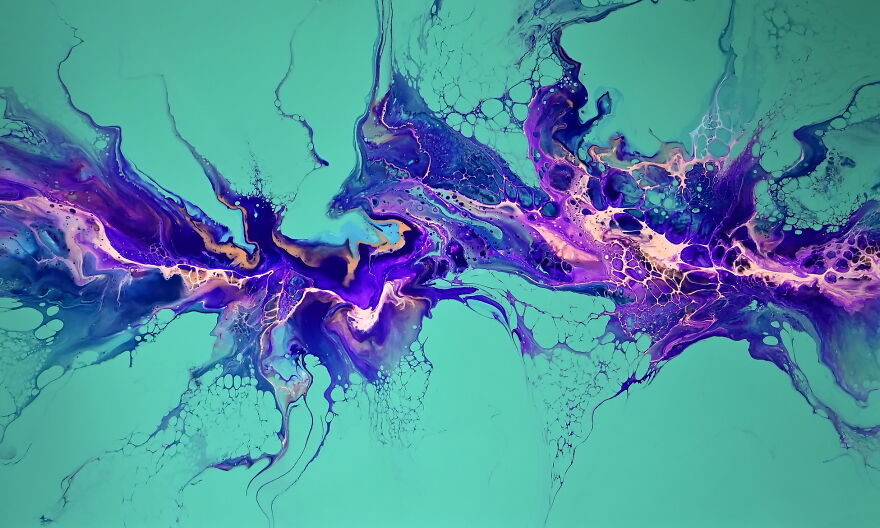 Testing Ultimate Pouring Medium ~ Beautiful Details In This Dutch Pour ~ Fluid Acrylic Paiting
