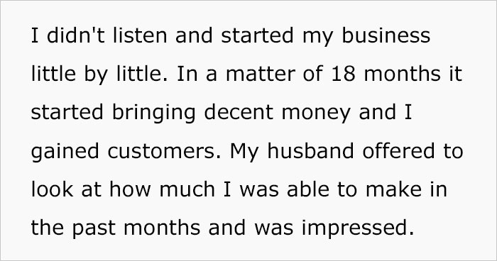 Husband Asks For 50% Of Wife's Booming Business Despite Never Believing In It, Wife Isn’t Having Any Of It