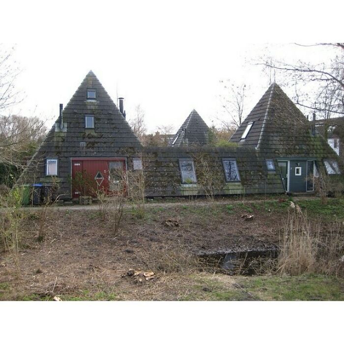 Two Ugly Dutch Pyramid Houses Connected. Why? Because Fuck You That's Why