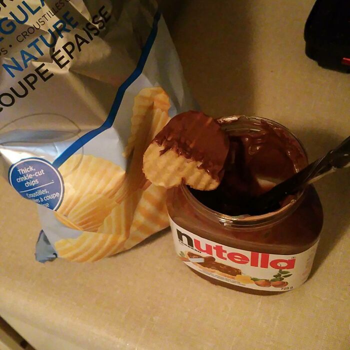 Yup, I Just Did That. Chips And Nutella! Don't Knock It Till You Try It