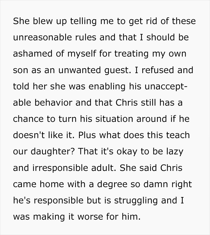 Son Expects He Can Freeload Off His Parents After Moving Back In With Them - Flips Out When Dad Introduces Some New Rules Son Expects He Can Freeload Off His Parents After Moving Back In With Them - Flips Out When Dad Introduces Some New Rules