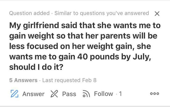 I Think He Should Do It To Prove His Love