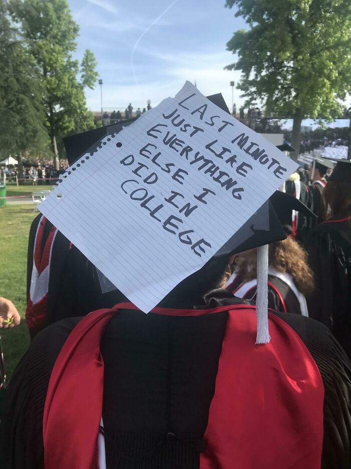 Graduated Yesterday. In A See Of Decorates Caps, This Was My Fave