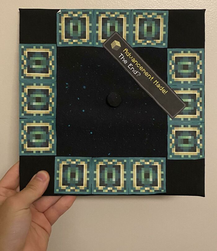I Made A Minecraft Themed Graduation Cap, Seeing As It’s The “End” Of The School Year
