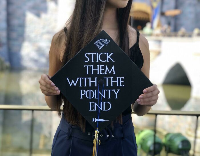 My Graduation Cap With Wise Words From Arya To Begin My Nursing Career