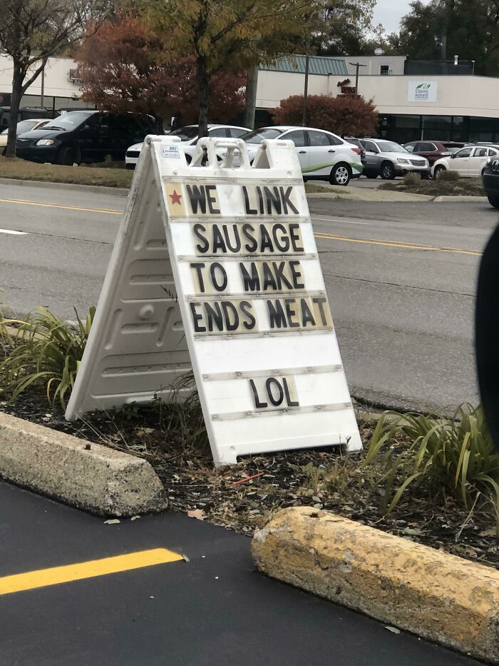 This Sign Outside The Butcher Shop