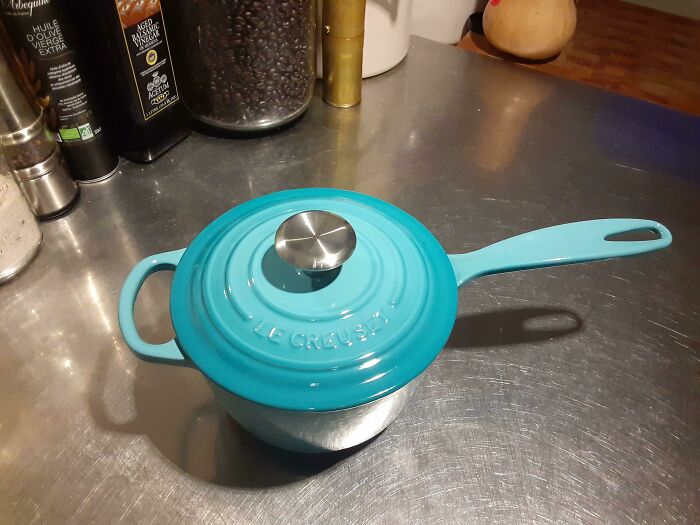 GF Gave Me This For My Birthday. I Expect To Be Using It For The Rest Of My Days. French Made, Le Creuset, Enameled Cast Iron Sauce Pan