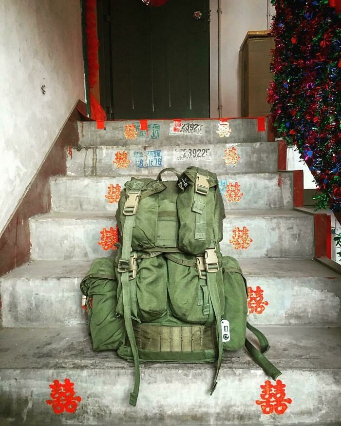 Eagle Industries Becker Patrol Pack. Purchased Online Back In 2001 And Has Been To Over Sixty Countries. Perfect For Trekking And Living Out Of For Shoestring Budget Traveling. Seen Here In Taiyuan, China Shortly Before Boarding A Train To Trek Through Tibet