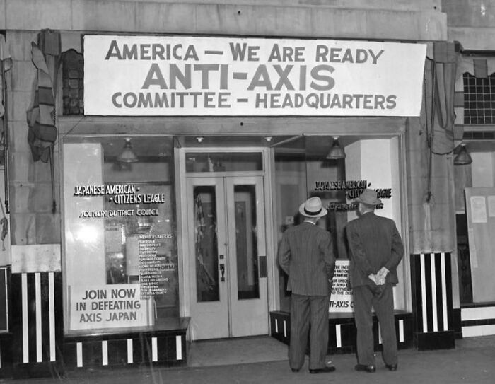 In Response To The Anti-Japanese Sentiment That Followed The Attack On Pearl Harbor, The Japanese-American Citizens League Opened The Anti-Axis Committee Office On December 14, 1941. It Was Part Of Their Campaign To Demonstrate The Loyalty Of American-Born Japanese Citizens To The Us