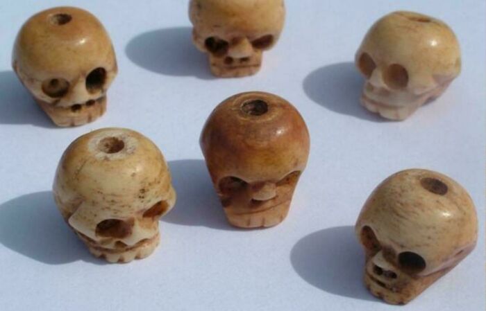 Carved Skull Beads Made By A Napoleonic Prisoner Of War