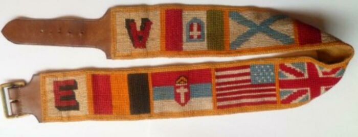 Embroidered Belt Made By A Prisoner Of War, Ww1